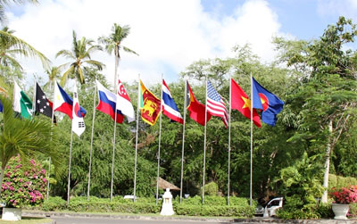 Cờ Việt Nam tung bay tại Trung tâm Hội nghị Bali
